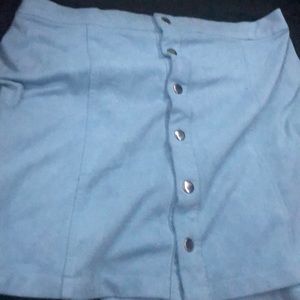 Soft blue skirt with buttons